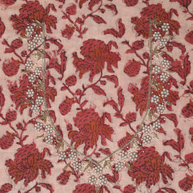 Pink - jahota hand embroidery cotton blouse piece 49