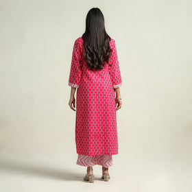 Buy Jaipur Printed Cotton Kurta with Palazzo & Dupatta Set Online at iTokri.com