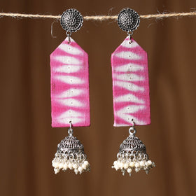 Pink - jannat gs fabart handmade earrings - handcrafted