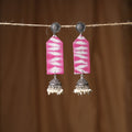 Pink - jannat gs fabart handmade earrings - handcrafted