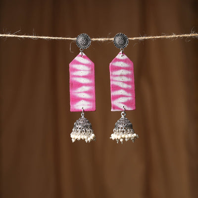 Pink - jannat gs fabart handmade earrings - handcrafted
