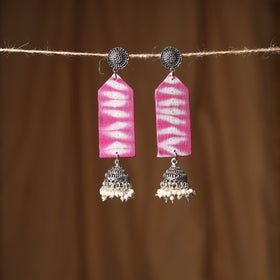 Pink - jannat gs fabart handmade earrings - handcrafted