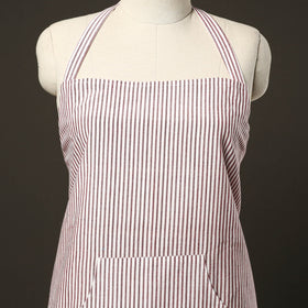 Pink - jhiri handloom cotton apron with pocket 16