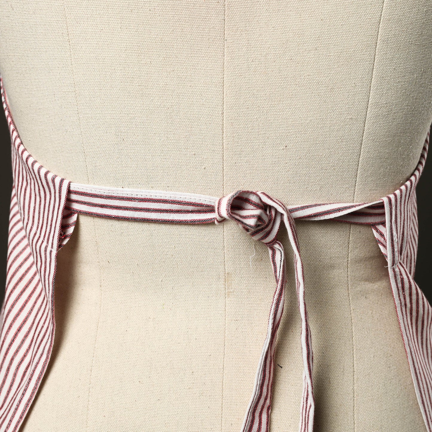 Pink - jhiri handloom cotton apron with pocket 16