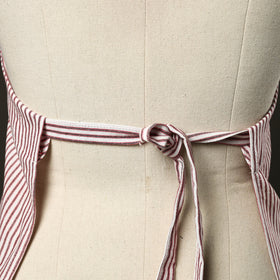 Pink - jhiri handloom cotton apron with pocket 16