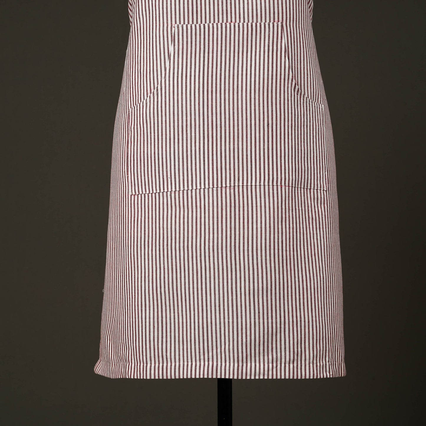 Pink - jhiri handloom cotton apron with pocket 32