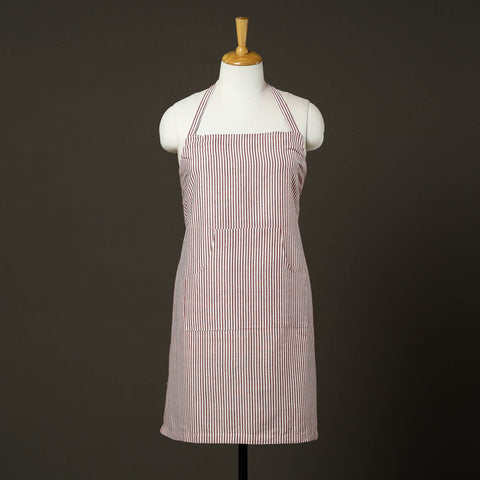 Pink - jhiri handloom cotton apron with pocket 32