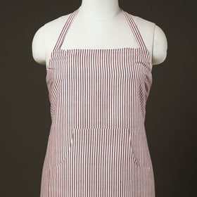 Pink - jhiri handloom cotton apron with pocket 32