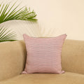 Pink  Jhiri Handloom Cotton Cushion Cover