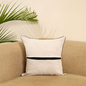 Pink  Jhiri Handloom Cotton Cushion Cover