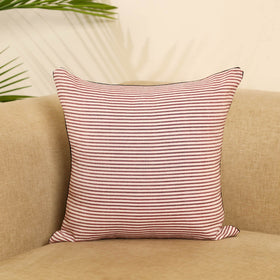 Pink  Jhiri Handloom Cotton Cushion Cover