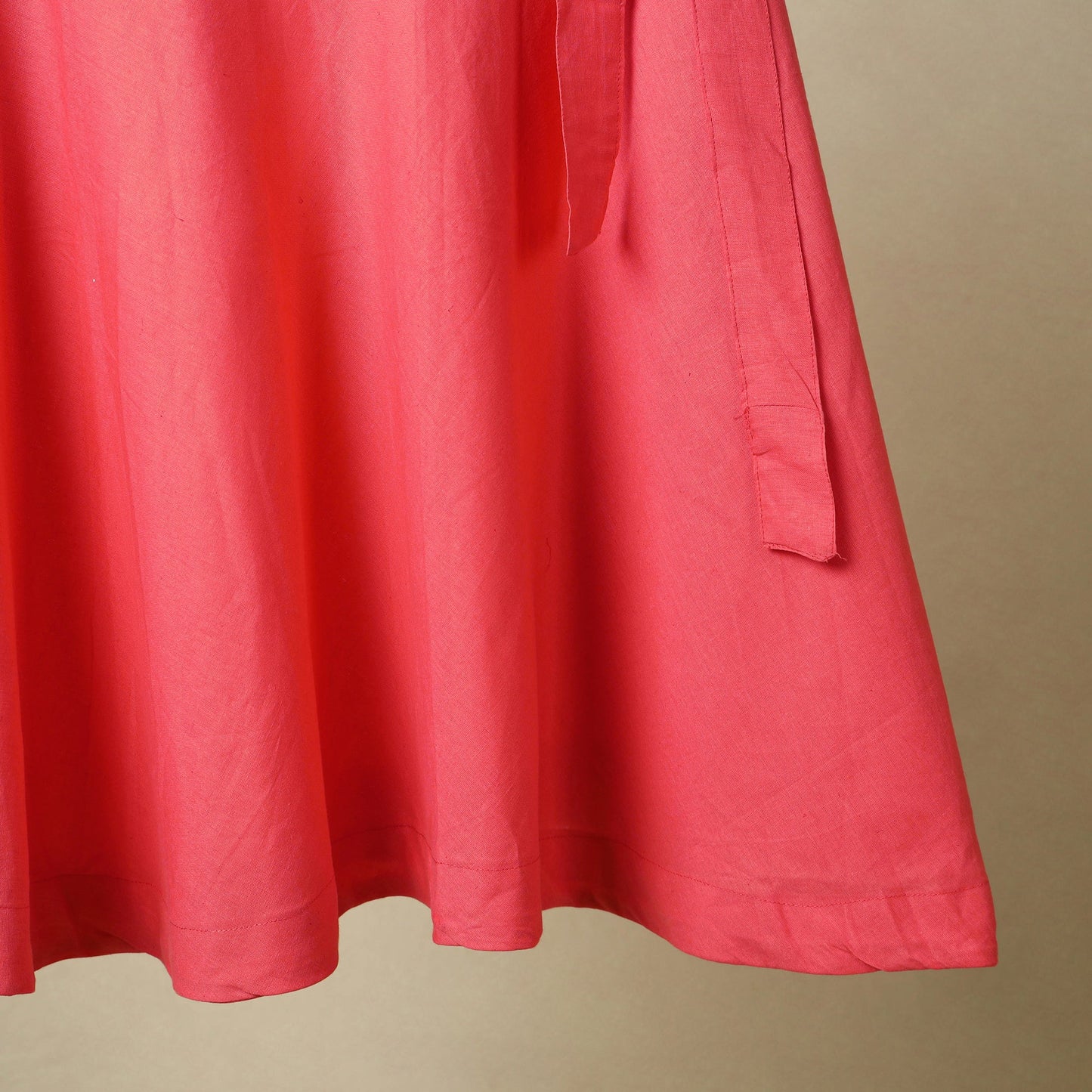 Pink - jhiri handloom plain cotton wrap around skirt 24
