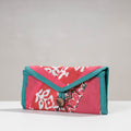 Pink Jugaad Handmade Patchwork Cotton Two Fold Clutch Wallet