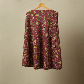 Pink - kalamkari cotton wrap around skirt 12 - handcrafted