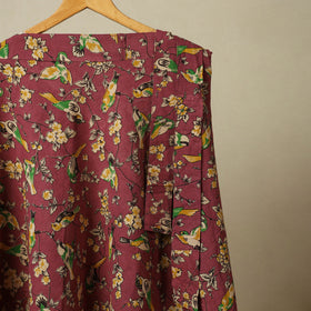 Pink - kalamkari cotton wrap around skirt 12 - handcrafted