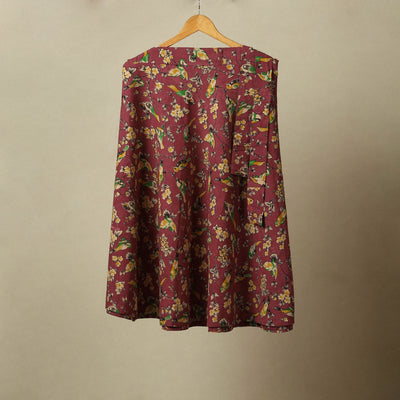 Pink - kalamkari cotton wrap around skirt 12 - handcrafted