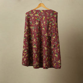 Pink - kalamkari cotton wrap around skirt 12 - handcrafted
