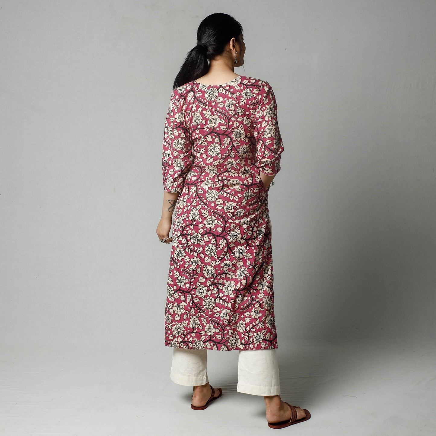  Kalamkari Printed Cotton Kurta For Women