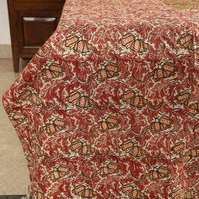 Kalamkari Block Printed Patchwork Cotton Double Bed Cover With Pillow Covers 