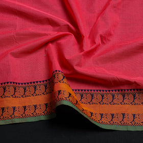 Pink - kanchipuram cotton blouse piece 43 - handcrafted