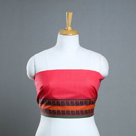 Pink - kanchipuram cotton blouse piece 43 - handcrafted