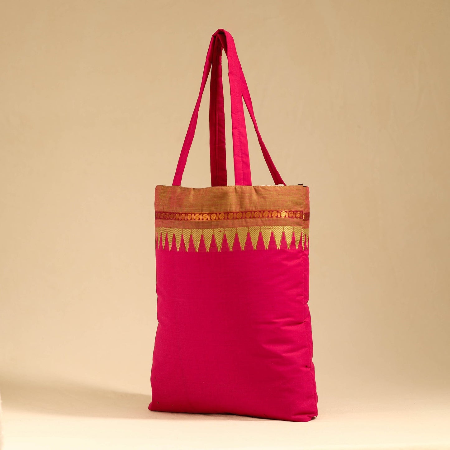  Pink Kanchipuram Cotton Tote Bag