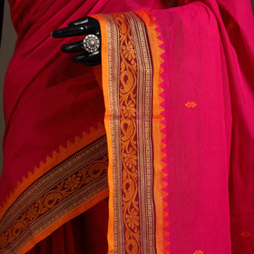 Pink - kandangi buti chettinad cotton saree with border 16