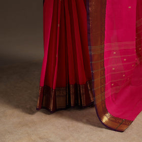 Pink - kandangi buti chettinad cotton saree with border 17