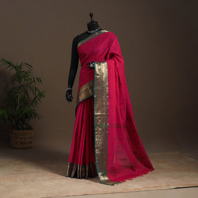 Pink - kandangi buti chettinad cotton saree with border 21