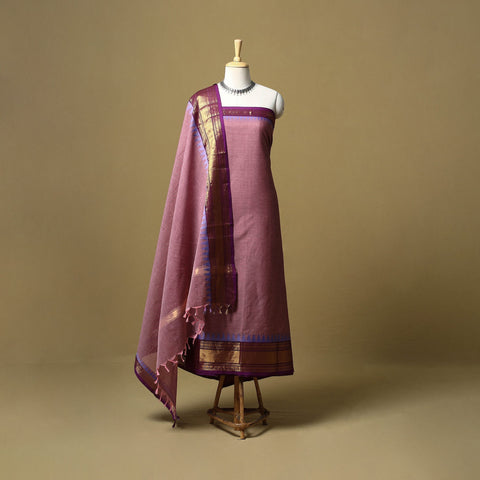 Kandangi chettinad cotton 2pc unstitched dress material 02