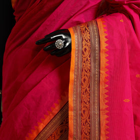 Pink - kandangi chettinad cotton saree with border 09