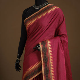 Pink - kandangi chettinad cotton saree with border 32
