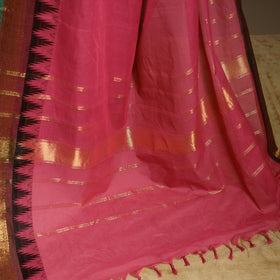 Pink Kandangi Chettinad Cotton Saree with Border