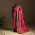 Pink Kandangi Chettinad Cotton Saree with Border