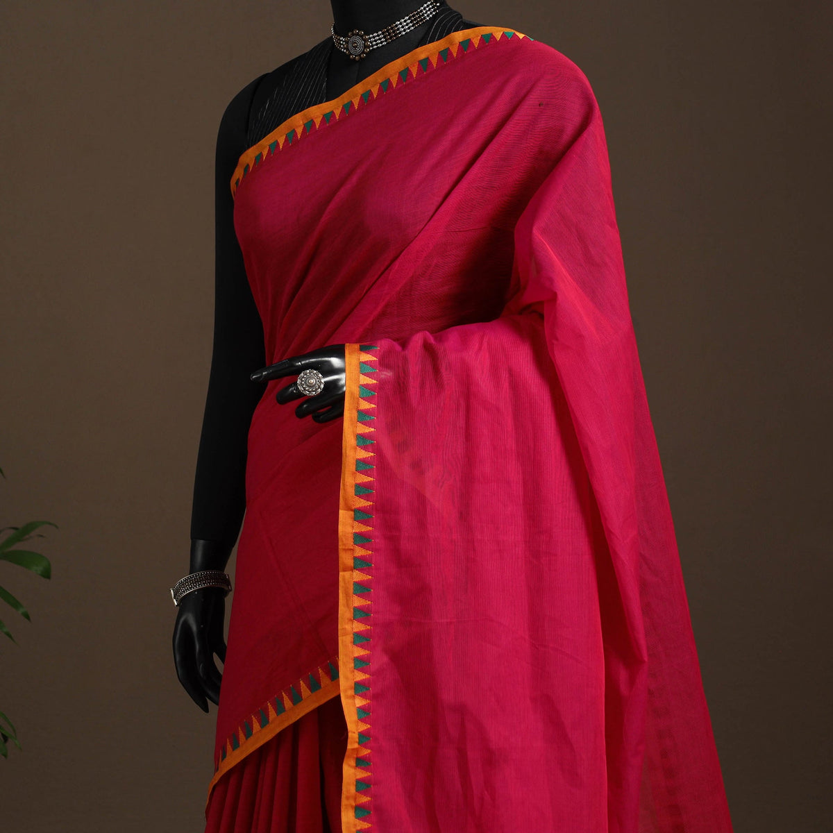 Pink - kandangi chettinad cotton saree with border 62