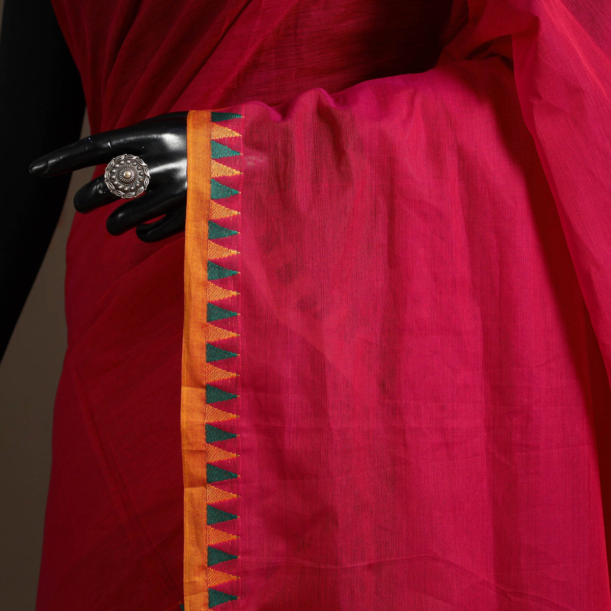 Pink - kandangi chettinad cotton saree with border 62