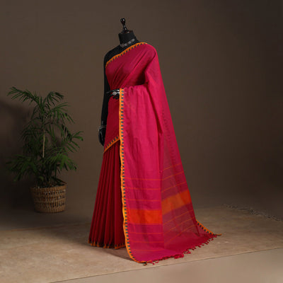 Pink - kandangi chettinad cotton saree with border 62