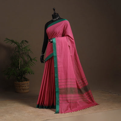 Pink - kandangi chettinad cotton saree with border 68
