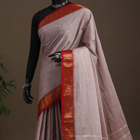 Pink - kandangi chettinad cotton saree with border 89