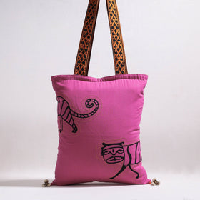 kantha block print shoulder bag