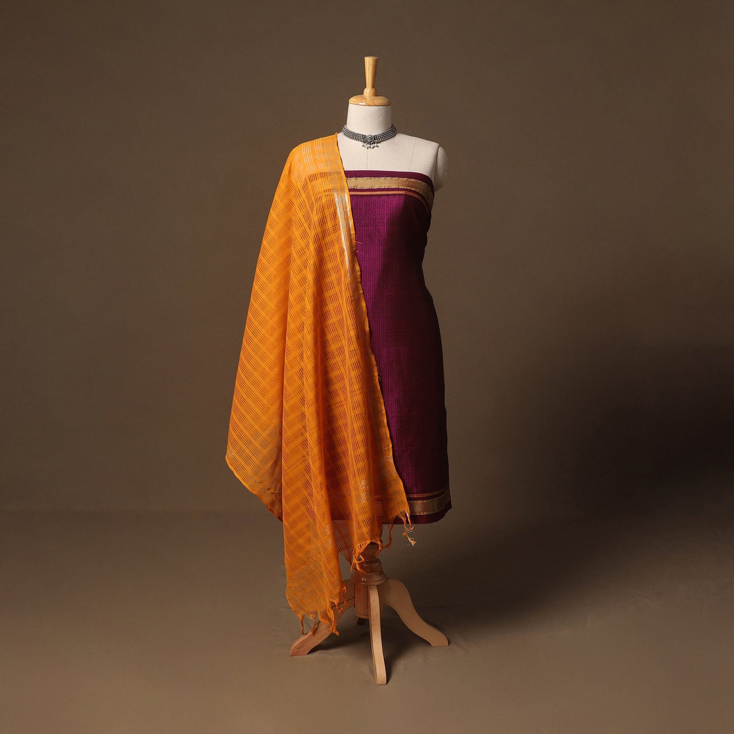 Karnataka khun mercerised cotton 3pc unstitched dress