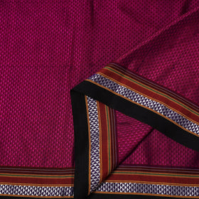 Pink - karnataka weave cotton khun fabric 02 - handcrafted