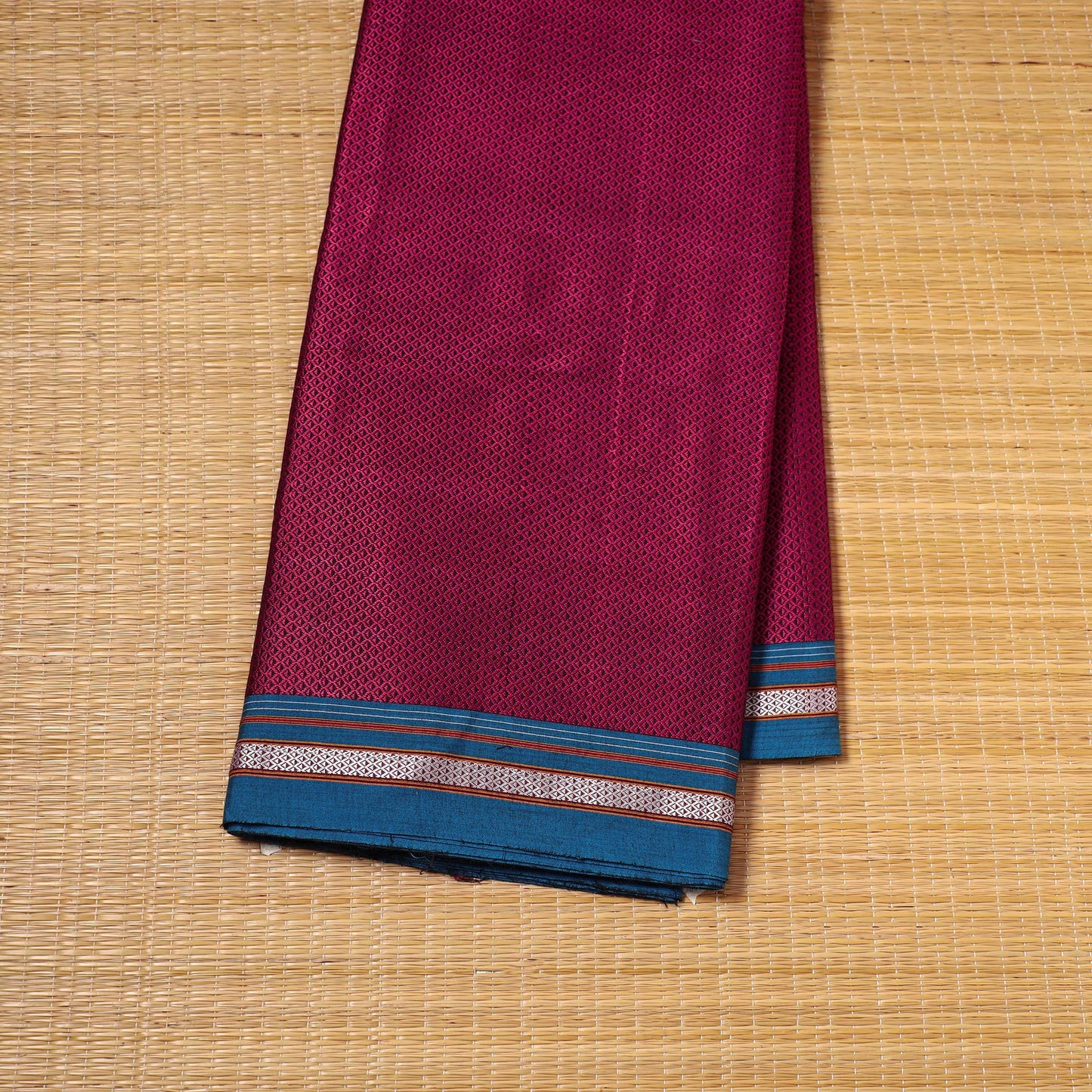 Karnataka weave cotton khun fabric 03 - handcrafted