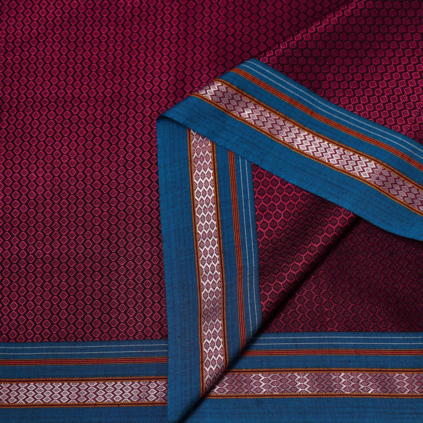 Karnataka weave cotton khun fabric 06 - handcrafted