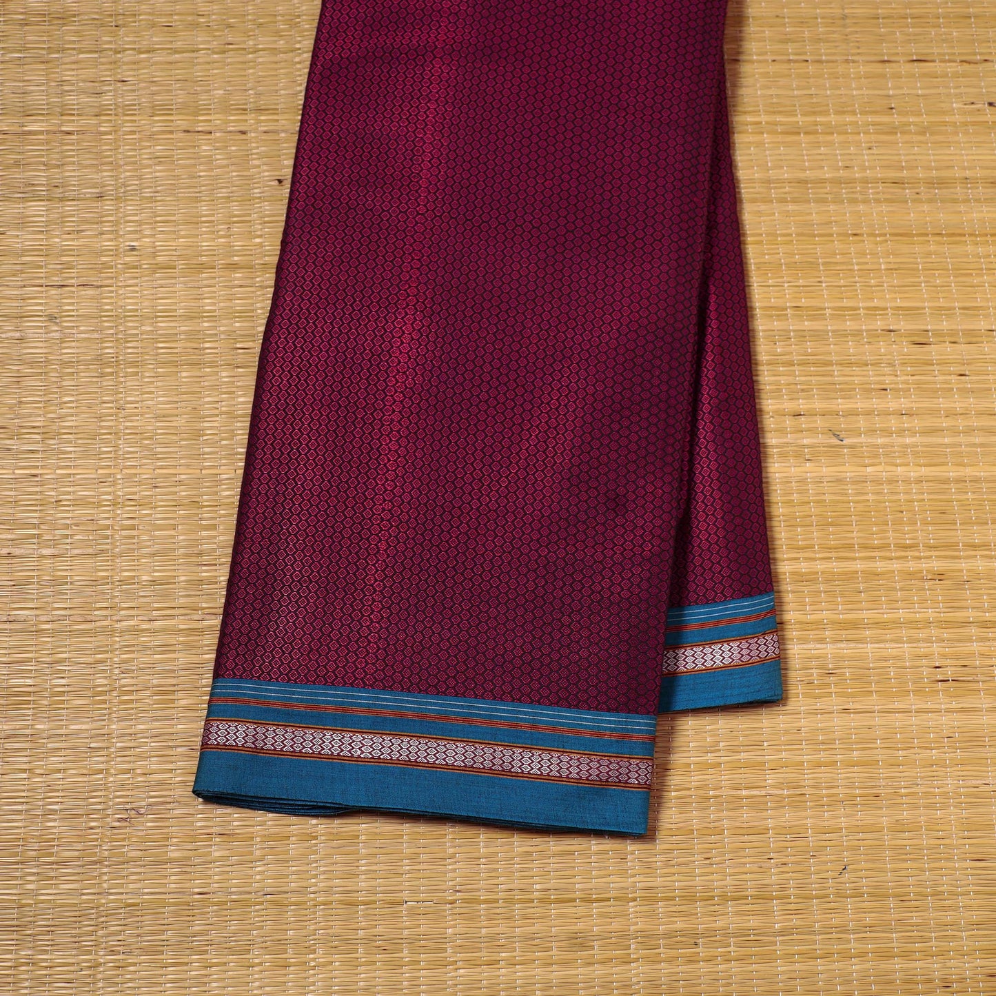 Karnataka weave cotton khun fabric 06 - handcrafted