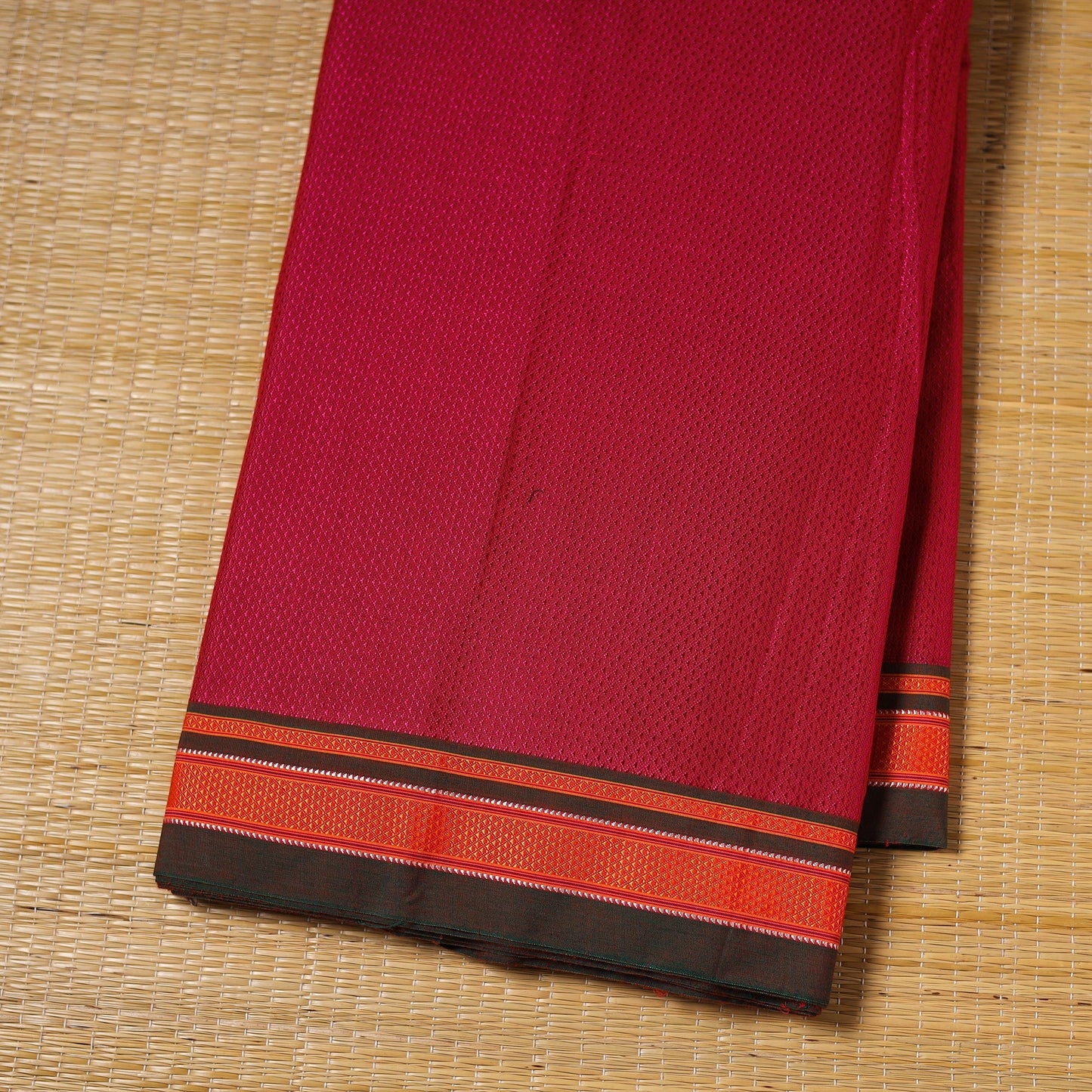 Karnataka weave cotton khun fabric 12 - handcrafted