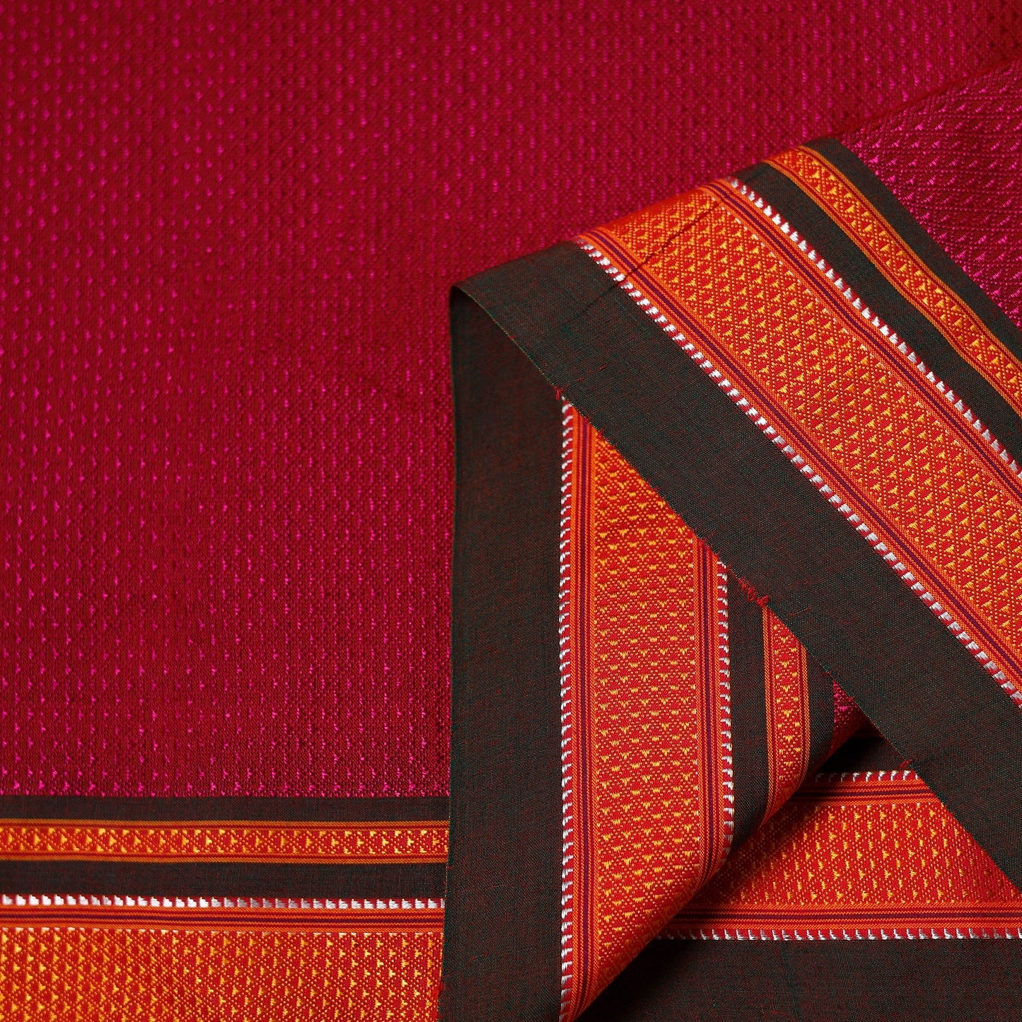 Karnataka weave cotton khun fabric 12 - handcrafted