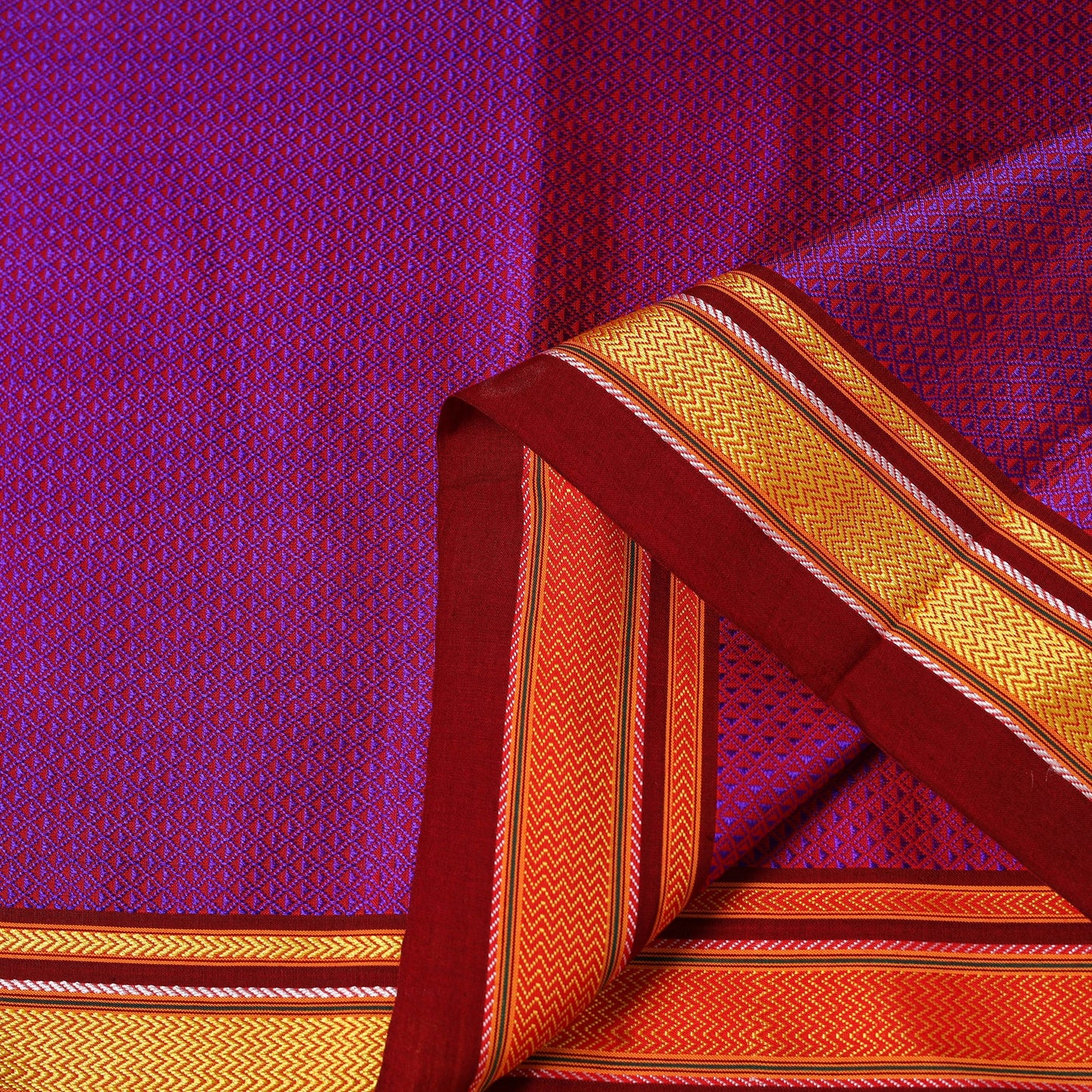 Pink - karnataka weave cotton khun fabric 13 - handcrafted