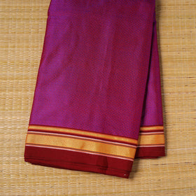Pink - karnataka weave cotton khun fabric 13 - handcrafted