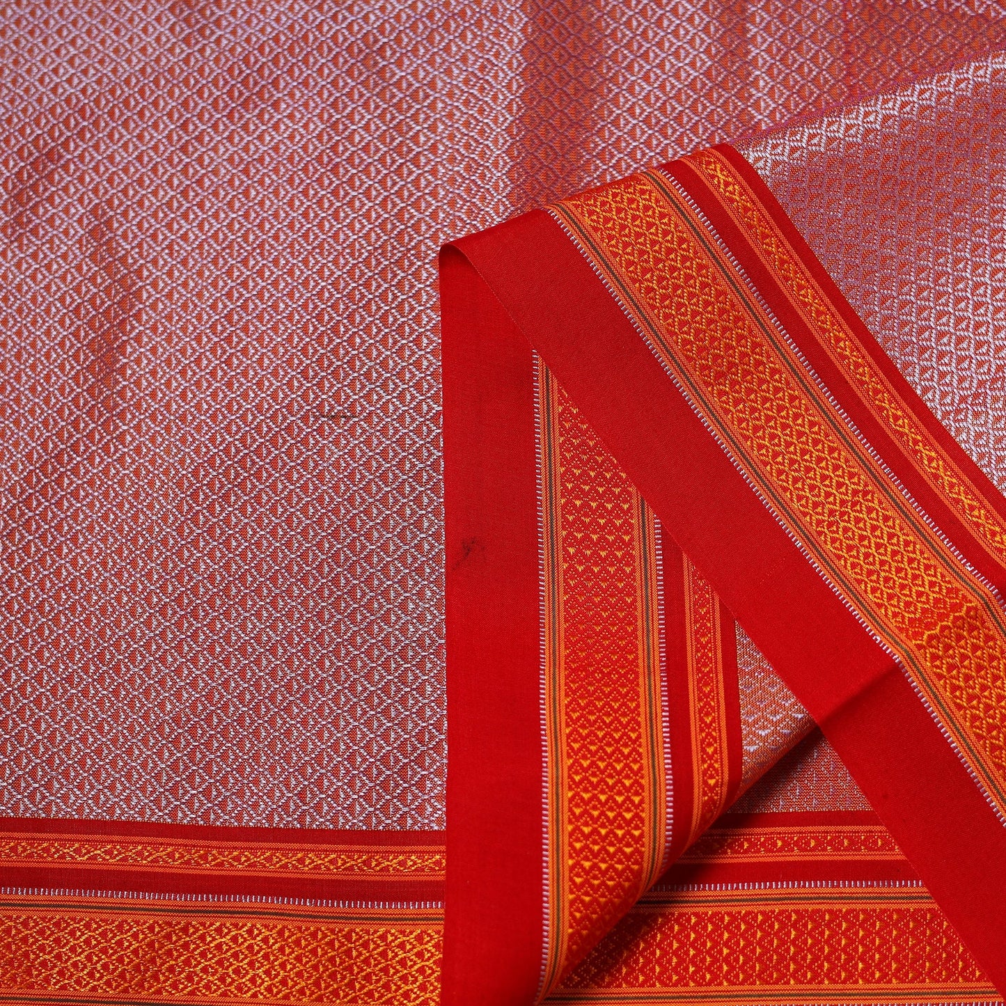Karnataka weave cotton khun fabric 13 - handcrafted